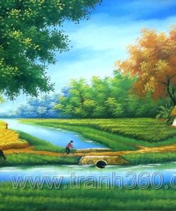 Tranh sơn dầu đồng quê
