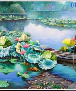 Tranh ao sen đẹp