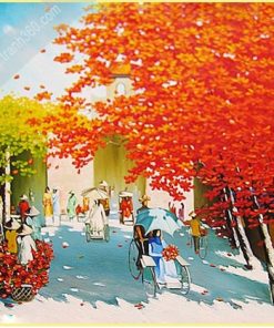 Tranh pho co Ha noi